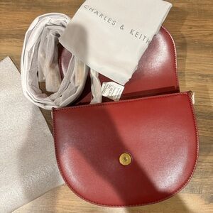 Charles & Keith Red Crossbody Bag